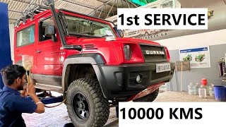 FORCE GURKHA 2022 10000 KMS 1st SERVICE EXPERIENCE  COST OF FIRST SERVICE OF FORCE GURKHA [upl. by Adieno719]