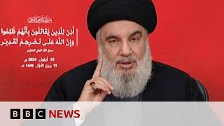 Israeli military says Hezbollah leader Hassan Nasrallah killed in strike  BBC News [upl. by Anilec112]