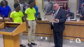 The Trash Boys receive recognition from Garfield Heights City Council mayor [upl. by Dnomder953]