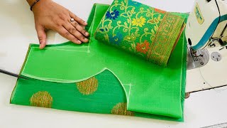 Paithani Saree Blouse Design Cutting and stitching Blouse Back Neck Designs  Blouse Designs [upl. by Darn708]