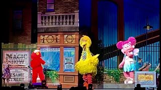 Sesame Street liveSunny day theme song Meet Elmo Abby Big bird dancing and singing at Magic show [upl. by Geof]