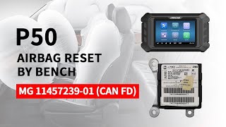 OBDSTAR P50 Reset MG 11457239 TRW Airbag via CAN FD Adapter OBDII365 [upl. by Atinahs]