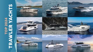 Trawlers  TOP 2024 yachts  POV boat tour exterior and cabins [upl. by Eelyrehc]