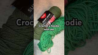 Crochet this viral Hoodie with me 💚shorts crochet [upl. by Greabe]