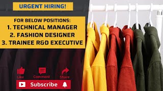 Urgent Hiring  Export Oriented Knit Factory Looking For Multiple Candidates See Details In Video [upl. by Hildebrandt875]