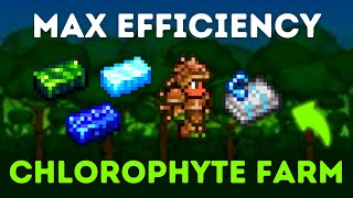 How to Make the Most EFFICIENT Chlorophyte Farm in Terraria 14 [upl. by Anierdna580]