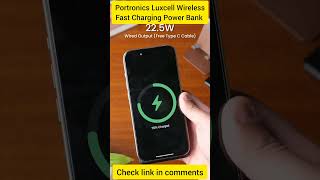 Portronics Luxcell Wireless Mini 10k 10000mAh 15W Magnetic Wireless Fast Charge Smallest Power Bank [upl. by Juana]