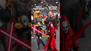 Asajj Ventress Vs Mother Talzin mcmcomiccon starwars cosplay shorts [upl. by Vonni962]