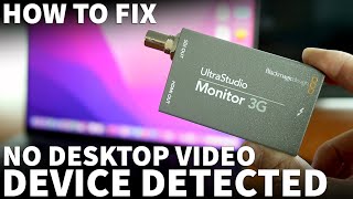 Black Magic Ultra Studio Monitor 3G Setup  No Desktop Video Device Detected Error Premiere Pro Fix [upl. by Tj122]