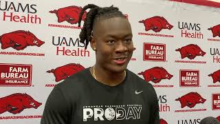 Trajan Jeffcoat on Arkansas Pro Day 2024 [upl. by Ede691]