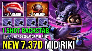 NEW 737D IMBA MID RIKI 1 Shot Desolator Backstab 9 Armor Reduct Brutal Hit Like a Truck Dota 2 [upl. by Derna74]