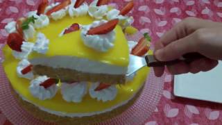 Cheesecake facile  تشيز كيك سهل بدون جيلاتين [upl. by Sucam]