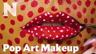 How to create pop art makeup inspired by Roy Lichtenstein [upl. by Aerdma12]