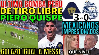 IGUALITO A MESSI BRUTAL PIERO QUISPE DE TIRO LIBRE GOLAZO AL ÚLTIMO MINUTO PUMAS VS PUEBLA SORPRENDE [upl. by Ahsiat]