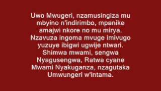 Kizito Mihigo  MWUNGERI WINTAMA [upl. by Jesse865]