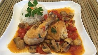 POLLO SALTADO CON CHAMPIÑONES DELICIOSA RECETA [upl. by Zicarelli]