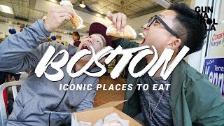 Boston Travel Guide Top Foods To Eat Oysters Lobster Rolls amp Cannoli [upl. by Lehcyar]