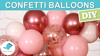 DIY Confetti Balloon Garland  How to Fill Confetti Balloons [upl. by Anatak]