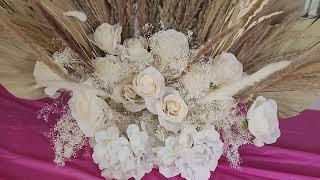 Lets Create Faux Pampas Grass and Floral Arrangement [upl. by Callery814]