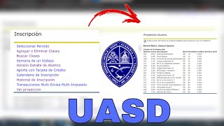 Como ver LA PROYECCIÓN de materias de la UASD [upl. by Burtie670]