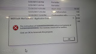 How To Wer FaultWerFaultexe  Application Error [upl. by Ahsats]