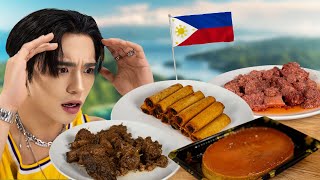 Kpop Idol Tries Filipino Food for the First Time ft Beomhan [upl. by Freberg]