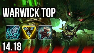 WARWICK vs VAYNE TOP  1814 10 solo kills Legendary 800 games  NA Master  1418 [upl. by Rowe578]