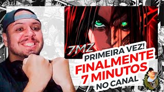 react Eren Attack on Titan  AO SOM DO ESTRONDO  7 Minutoz [upl. by Enilasor59]