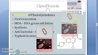 Pharmacology 707 d CiproFloxacin Against Gram Negative FluoroQuinolone Typhoid treatment Mechanism [upl. by Eggleston]