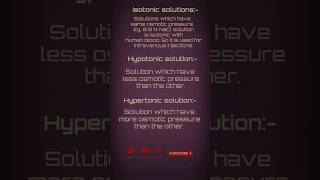 isotonic solution hypertonic solution hypotonic solution  solution  chemistry [upl. by Annuhsal]