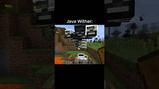 Minecraft bedrock vs Java withers minecraft minecraftshorts minecraftmemes shorts funny fyp [upl. by Maison347]