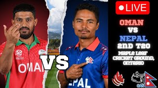 🔴NEP vs OMM Live  2nd T20I  Nepal vs Oman Live Cricket Match Today Score [upl. by Stuart70]