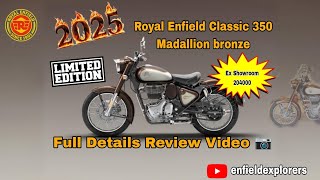 Classic 350 New model 2025 royal Enfield classic 350 madallion bronze walkaround review video 📷 [upl. by Ixela]