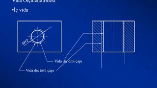 Teknik çizimde ölçülendirme ders4 [upl. by Ayram]