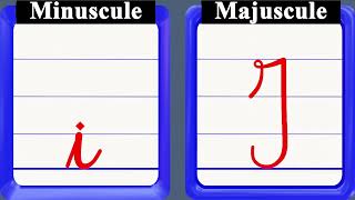 écriture de lalphabet français i majuscule et minuscule en cursive [upl. by Dustin]