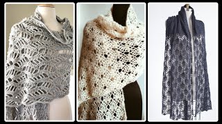 The Most attractive elegant fantastic easy crochet hand knitted v shape shawl poncho design [upl. by Nahtaj]