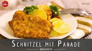 Schnitzel mit knuspriger Panade Low Carb Rezept ohne Mehl glutenfrei salala de [upl. by Cutlerr]