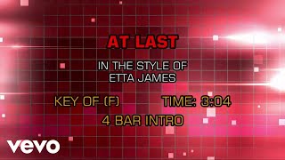 Etta James  At Last Karaoke [upl. by Aynek556]