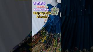 Exclusive kalamkari print croptop with lehengakalamkarilehengaCroptopytshortsshortsviralshort [upl. by Maryrose]