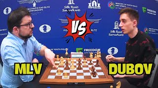 Maxime Vachier Lagrave vs Daniil Dubov  World Blitz Chess 2023  R15 [upl. by Aerised]