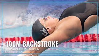 Isabelle Stadden First in Womens 100M Backstroke  2022 TYR Pro Swim Series  Mission Viejo [upl. by Diver]