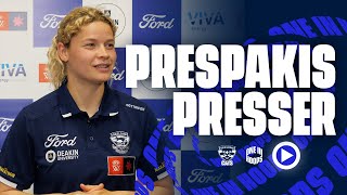 Georgie Prespakis Press Conference  AFLW Week 8 [upl. by Giefer]