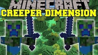 Minecraft CREEPER DIMENSION NEW DIMENSION MOBS AND GEAR The Creep Mod Showcase [upl. by Nuarb]