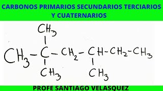 CANTIDAD DE CARBONOS PRIMARIOS SECUNDARIOS TERCIARIOS Y CUATERNARIOS [upl. by Nodyarg]