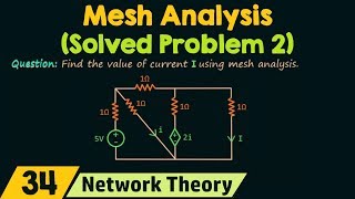 Mesh Analysis Solved Problem 2 [upl. by Leslie353]