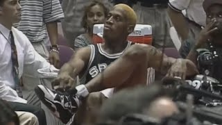 Rodman Last Spurs Game  Scoring Machine [upl. by Lusar]