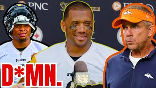 Sean Payton FIRES SHOT at Russell Wilson Justin Fields BALLS OUT at Steelers Training Camp  NFL [upl. by Aihsit]