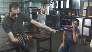 How to Blow Glass  Working with an Assistant for Glassblowing [upl. by Esinyt]