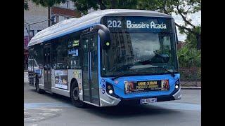 BUS 202 RATP  Montreuil Boissière Acacia Porte de Montreuil [upl. by Letnohc]