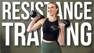 30 min Full Body Resistance Training with Dumbbells [upl. by Eriam]